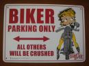 BETTY BOOP BIKERバイカー専用駐車場　プラスチックサイン