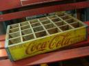 Coca-Cola　vintage　ウッドケース　キャリー イエロー