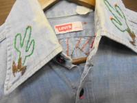 Levi's デニム ウエスタン　刺繍入　長袖シャツ　ヴィンテージ　70's頃