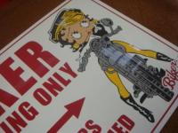 BETTY BOOP BIKERバイカー専用駐車場　プラスチックサイン