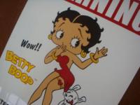 BETTY BOOP DOGS番犬に注意　プラスチックサイン