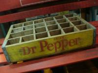 Dr.Pepper　vintage　ウッドケース　キャリー イエロー