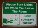 Plastic Sign Board　使用後は電気を消してください
